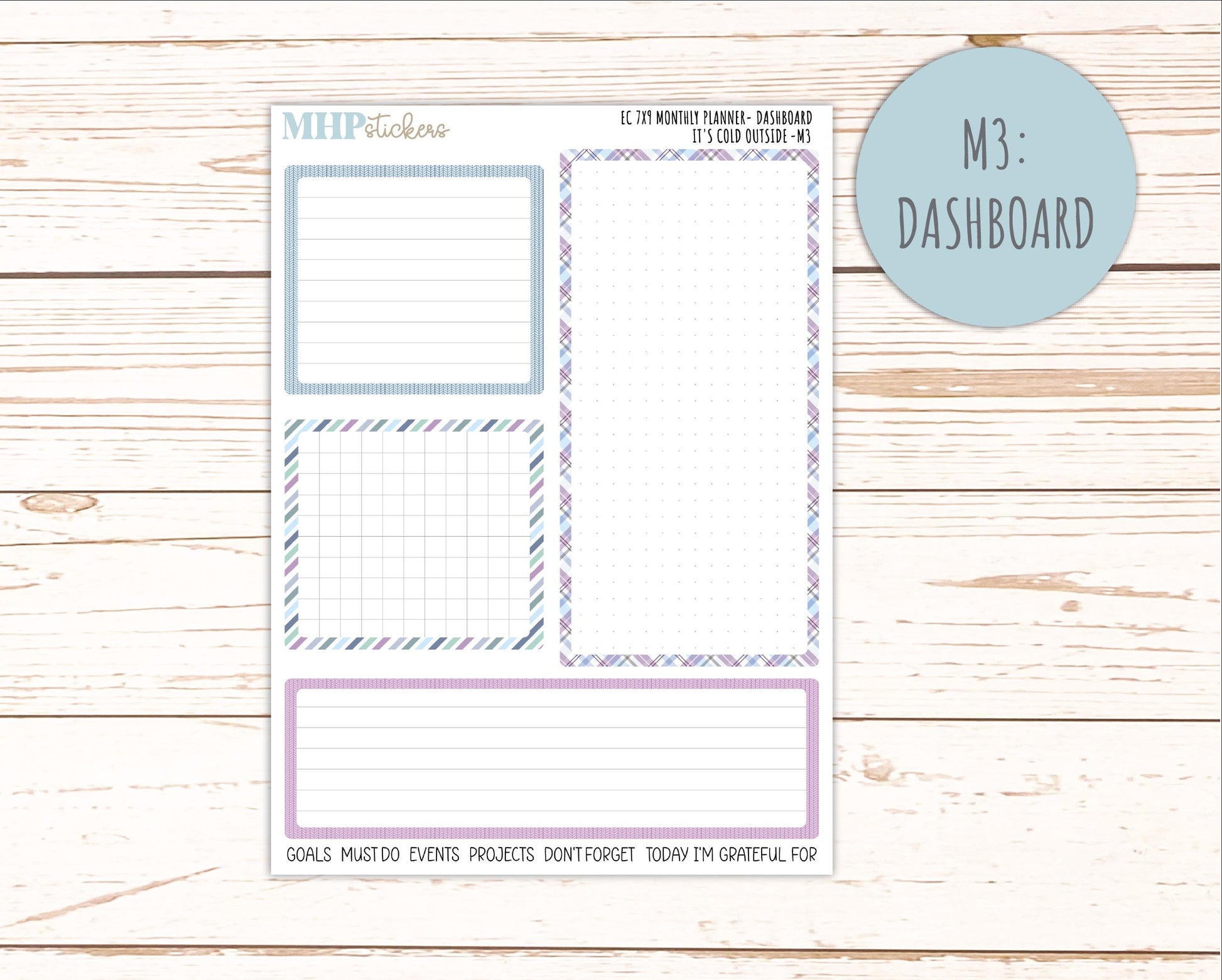 JANUARY Monthly Kit for 7x9 Erin Condren Planners. 2026 Collection "it's Cold outside" || ECM
