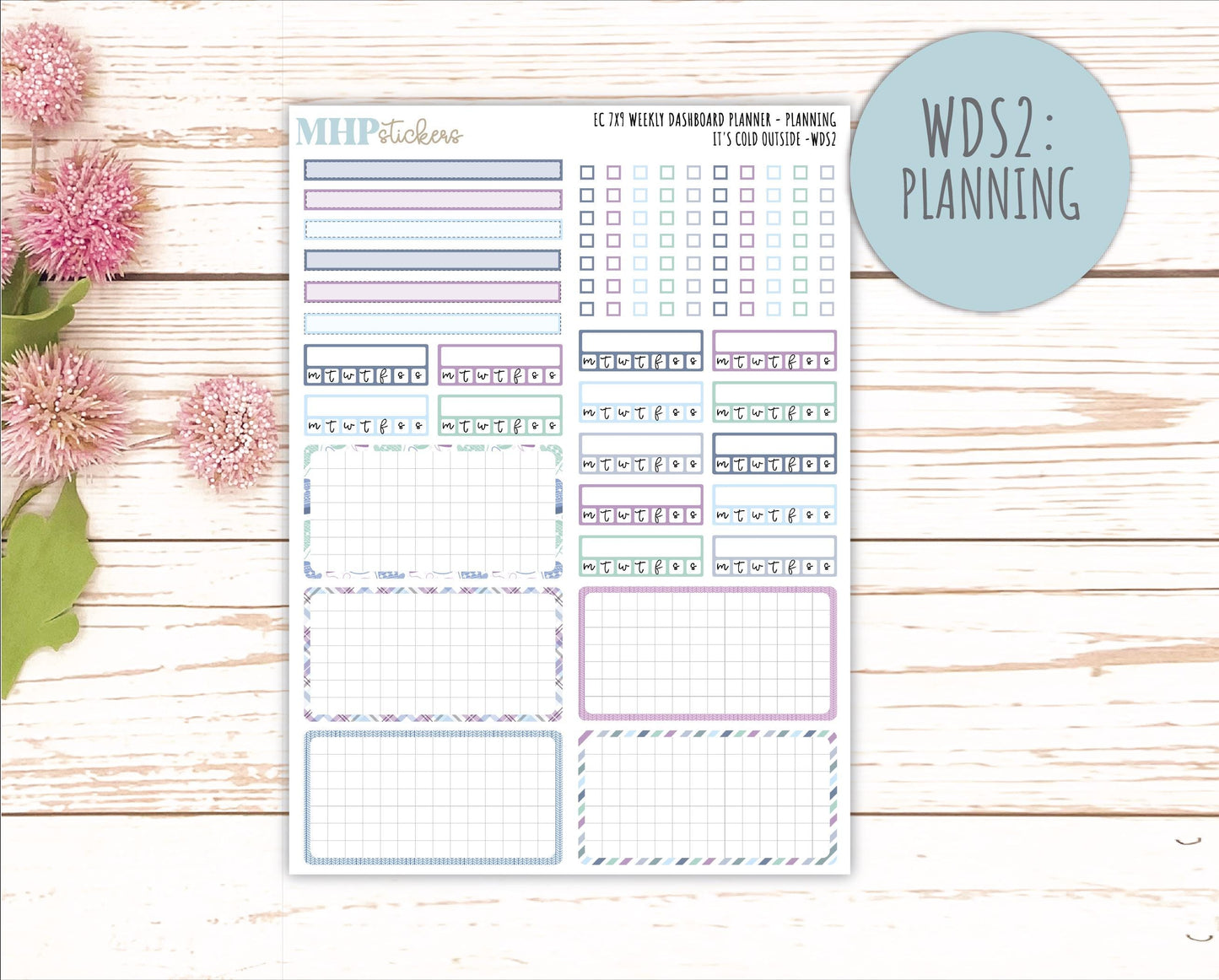 JANUARY Weekly Dashboard Kit for 7x9 Erin Condren Planners. 2026 Collection "It's Cold Outside" || ECWDS