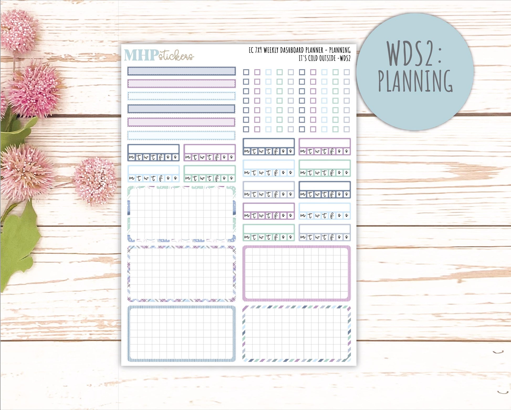 JANUARY Weekly Dashboard Kit for 7x9 Erin Condren Planners. 2026 Collection "It's Cold Outside" || ECWDS