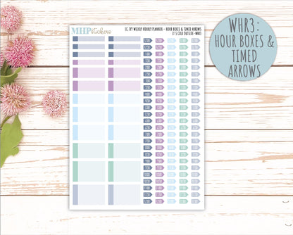 JANUARY Weekly Hourly Planning Kits for 7x9 Erin Condren Planners. 2026 Collection "It's Cold Outside" || ECWHR