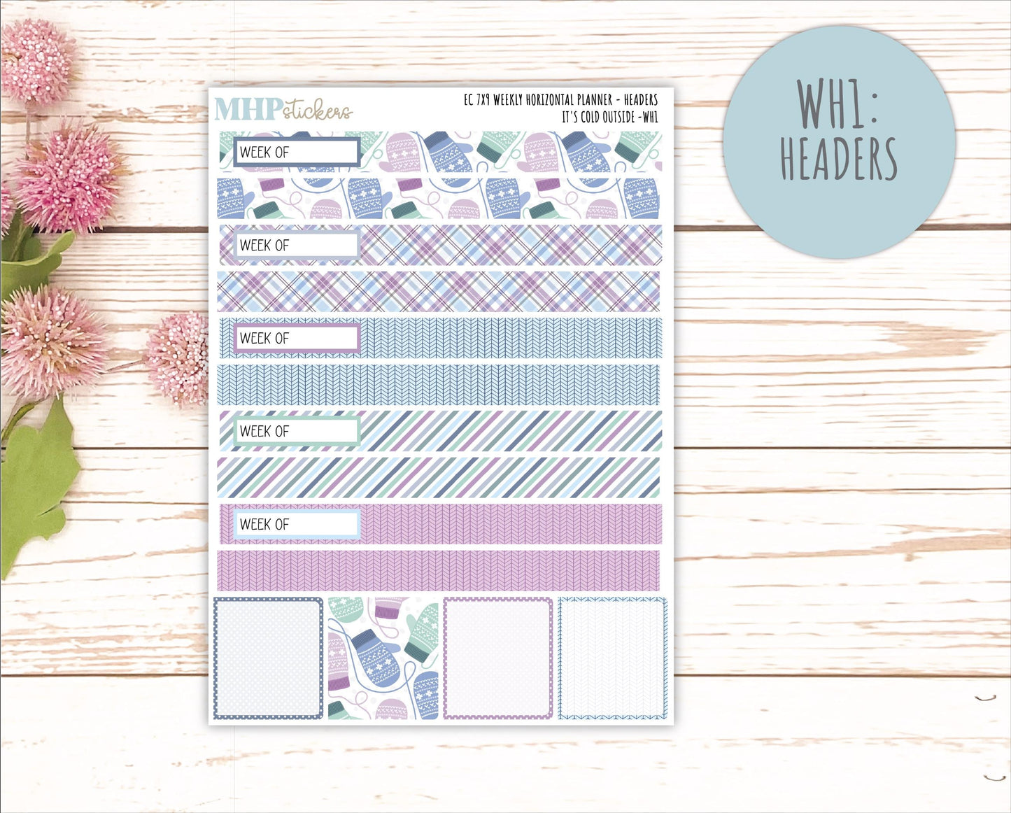 JANUARY Weekly Horizontal Planning Kit for 7x9 Erin Condren Planners. 2026 Collection "It's Cold Outside" || ECWH