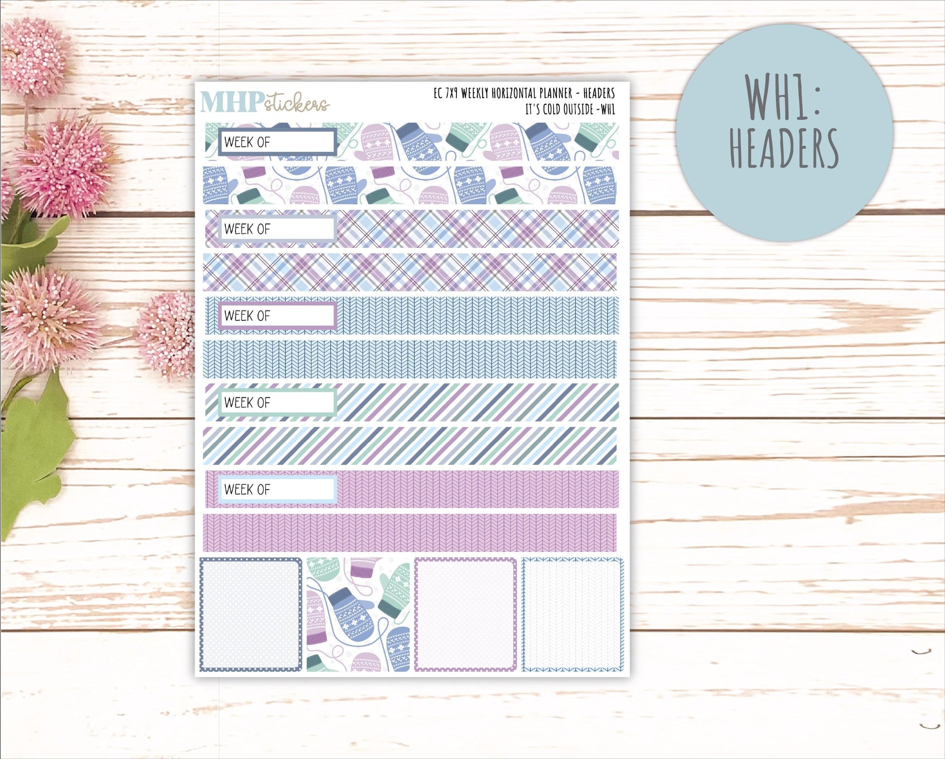JANUARY Weekly Horizontal Planning Kit for 7x9 Erin Condren Planners. 2026 Collection "It's Cold Outside" || ECWH