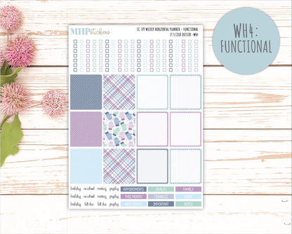 JANUARY Weekly Horizontal Planning Kit for 7x9 Erin Condren Planners. 2026 Collection "It's Cold Outside" || ECWH