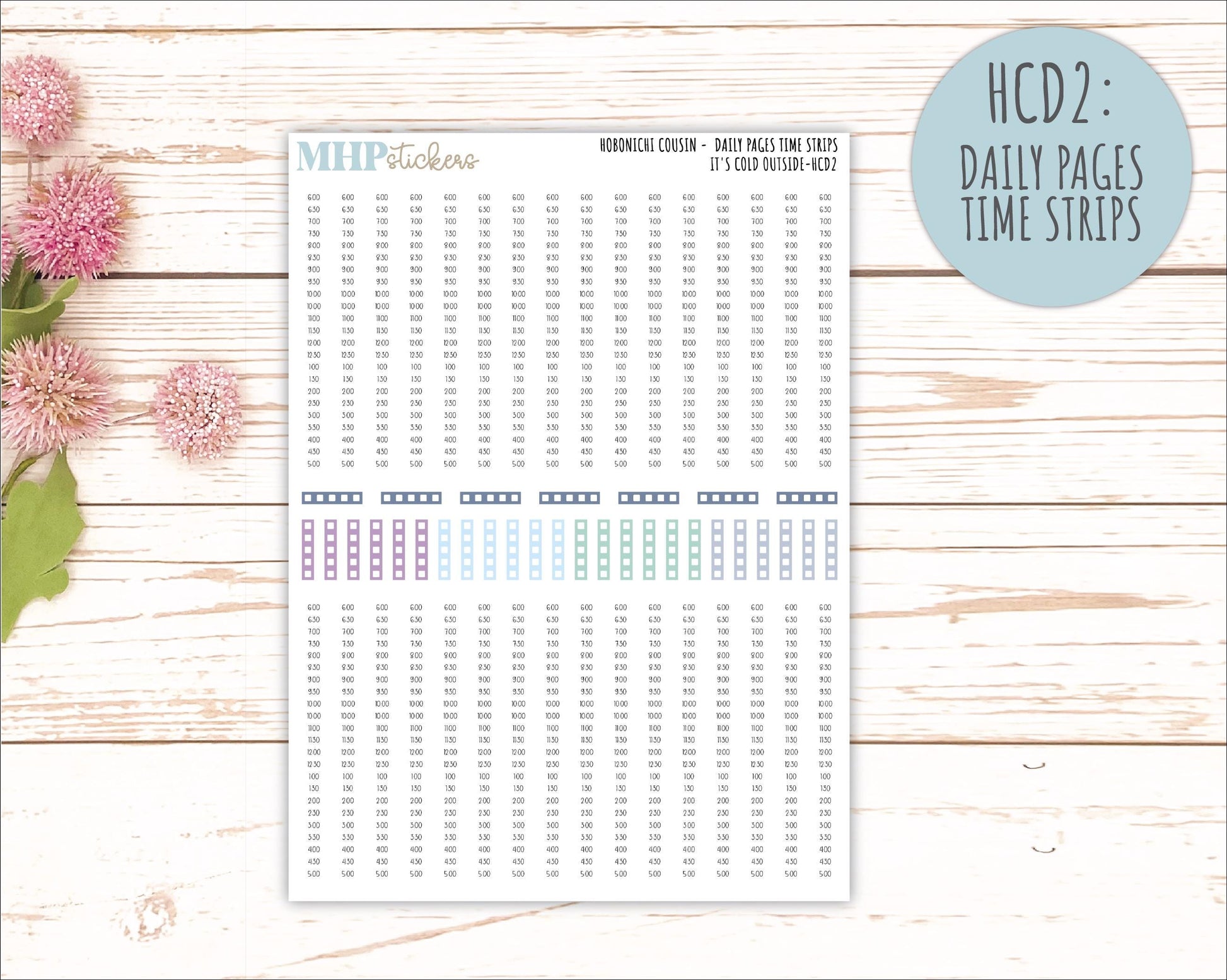 JANUARY 2026 Stickers for Hobonichi Cousin. A5 Planners "It's Cold Outside" || HCFC