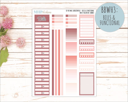 FEBRUARY 2026 Stickers for the Mae & Kristy Laurel Denise Planners (Book Bound Planner) "Sweet Valentine" || BB