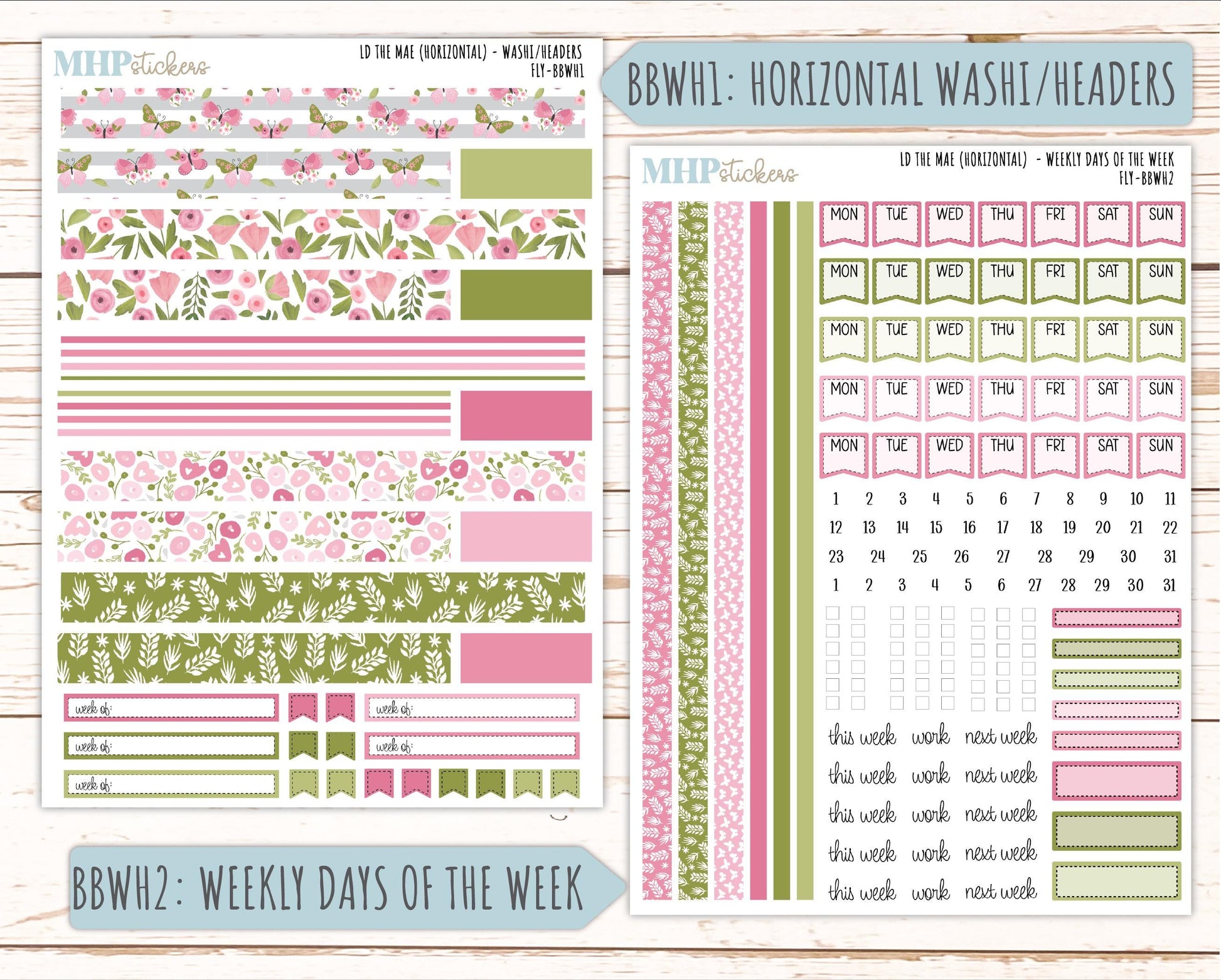 FEBRUARY 2026 Stickers for the Mae & Kristy Laurel Denise Planners (Book Bound Planner) "Fly" || BB