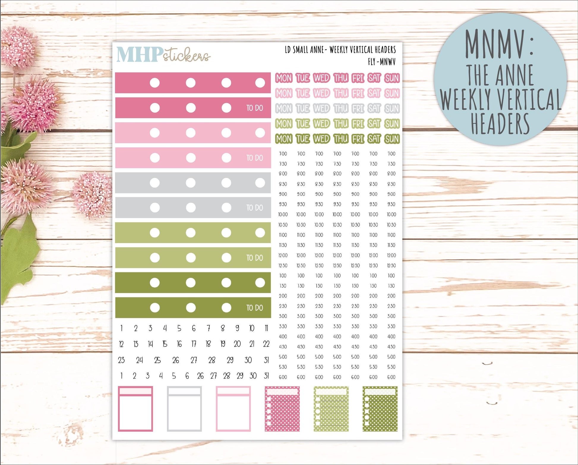 FEBRUARY 20265 Stickers for Small Nancy & Anne Laurel Denise Planners. (Formerly Mini Planner) "Fly" || MN