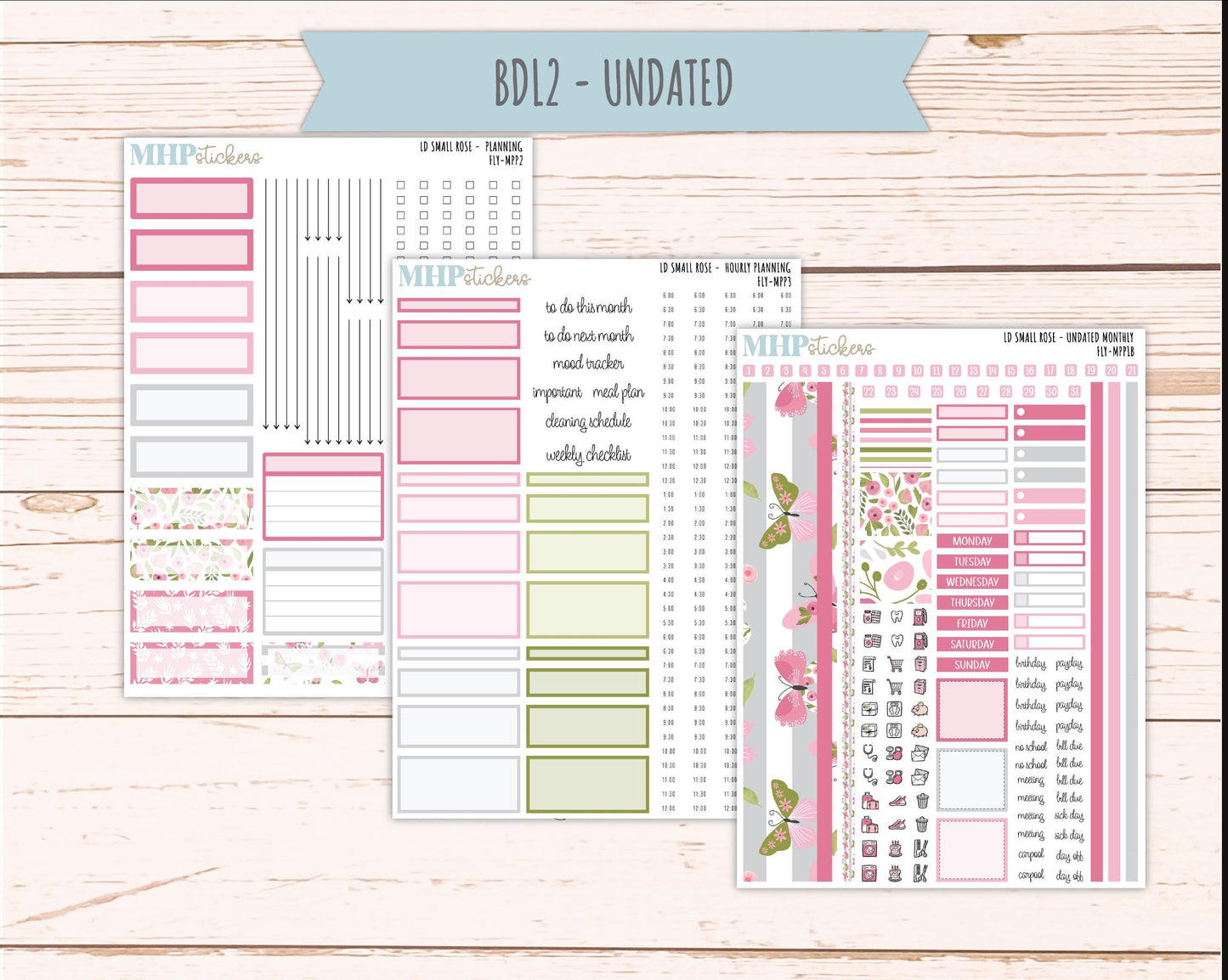 FEBRUARY 2026 Stickers for The Small Rose Laurel Denise Planner (Formerly Mini Project Planner) "Fly" || MPP
