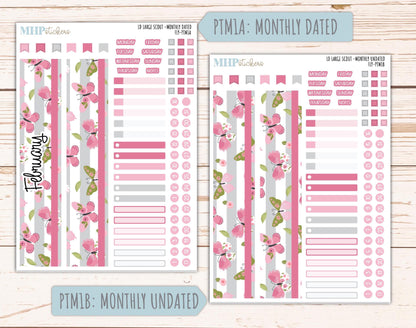 FEBRUARY 2026 Stickers for the Large Scout Planner (formerly Portrait Planner). For Laurel Denise Planners "Fly" ||PT