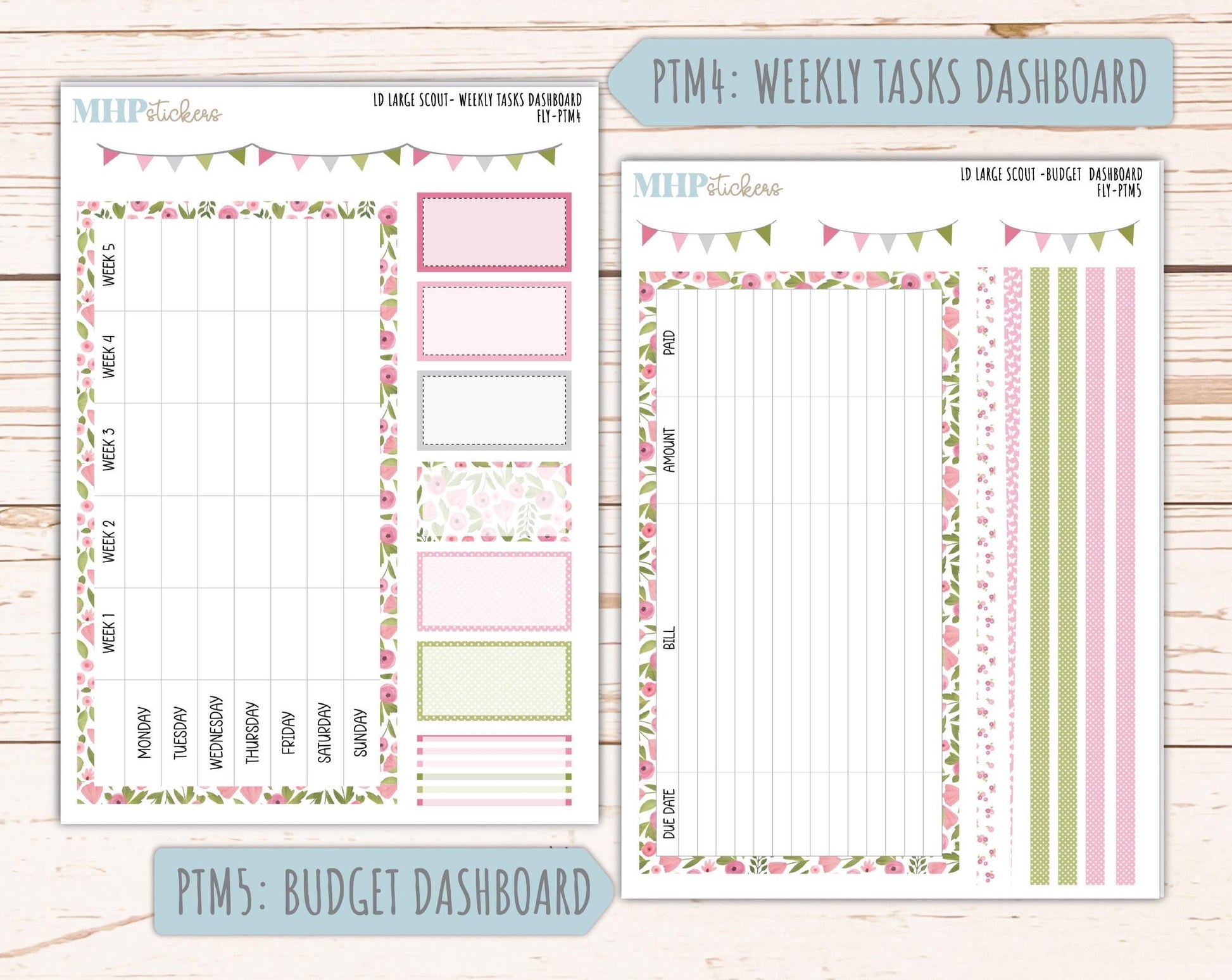 FEBRUARY 2026 Stickers for the Large Scout Planner (formerly Portrait Planner). For Laurel Denise Planners "Fly" ||PT