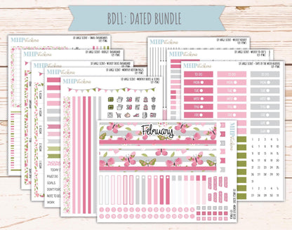 FEBRUARY 2026 Stickers for the Large Scout Planner (formerly Portrait Planner). For Laurel Denise Planners "Fly" ||PT