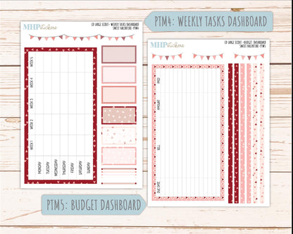 FEBRUARY 2026 Stickers for the Large Scout Planner (formerly Portrait Planner). For Laurel Denise Planners "Sweet Valentine" ||PT