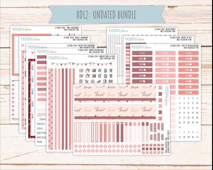 FEBRUARY 2026 Stickers for the Large Scout Planner (formerly Portrait Planner). For Laurel Denise Planners "Sweet Valentine" ||PT