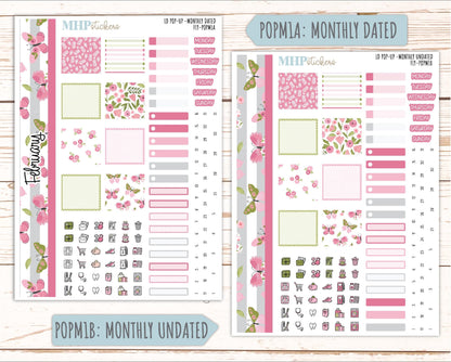 FEBRUARY 2026 Stickers for The Jo, Laurel Denise Planner (Formerly Pop-Up Planner) "Fly" || POP