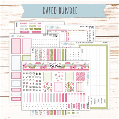 FEBRUARY 2026 Stickers for The Jo, Laurel Denise Planner (Formerly Pop-Up Planner) "Fly" || POP