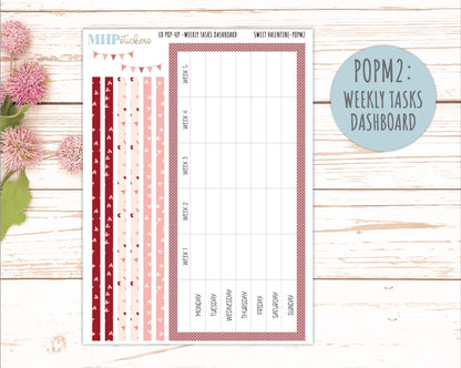 FEBRUARY 2026 Stickers for The Jo, Laurel Denise Planner (Formerly Pop-Up Planner) "Sweet Valentine" || POP