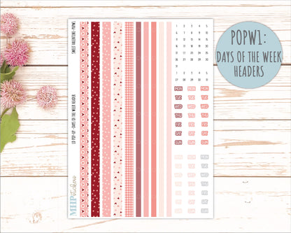 FEBRUARY 2026 Stickers for The Jo, Laurel Denise Planner (Formerly Pop-Up Planner) "Sweet Valentine" || POP