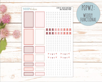 FEBRUARY 2026 Stickers for The Jo, Laurel Denise Planner (Formerly Pop-Up Planner) "Sweet Valentine" || POP