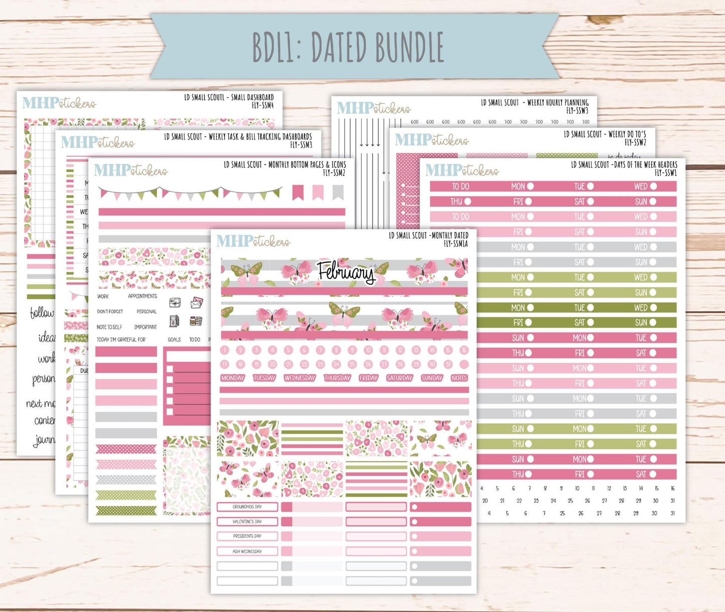 FEBRUARY 2026 Stickers for the Small Scout Planner. For Laurel Denise Planners. "Fly" ||SS