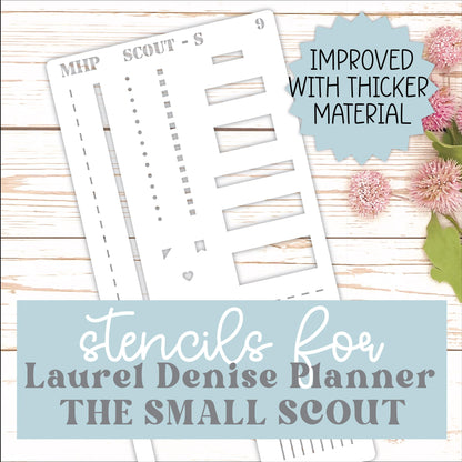 STENCIL #9 for the Small Laurel Denise Planner The Scout || STL