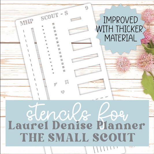 STENCIL #9 for the Small Laurel Denise Planner The Scout || STL