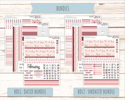 FEBRUARY 2026 Stickers for the Large Rose Planner (Formerly Project Planner). Laurel Denise. "ISweet Valentine" || PP