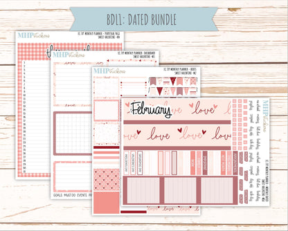FEBRUARY Monthly Kit for 7x9 Erin Condren Planners. 2026 Collection "Sweet Valentine" || ECM