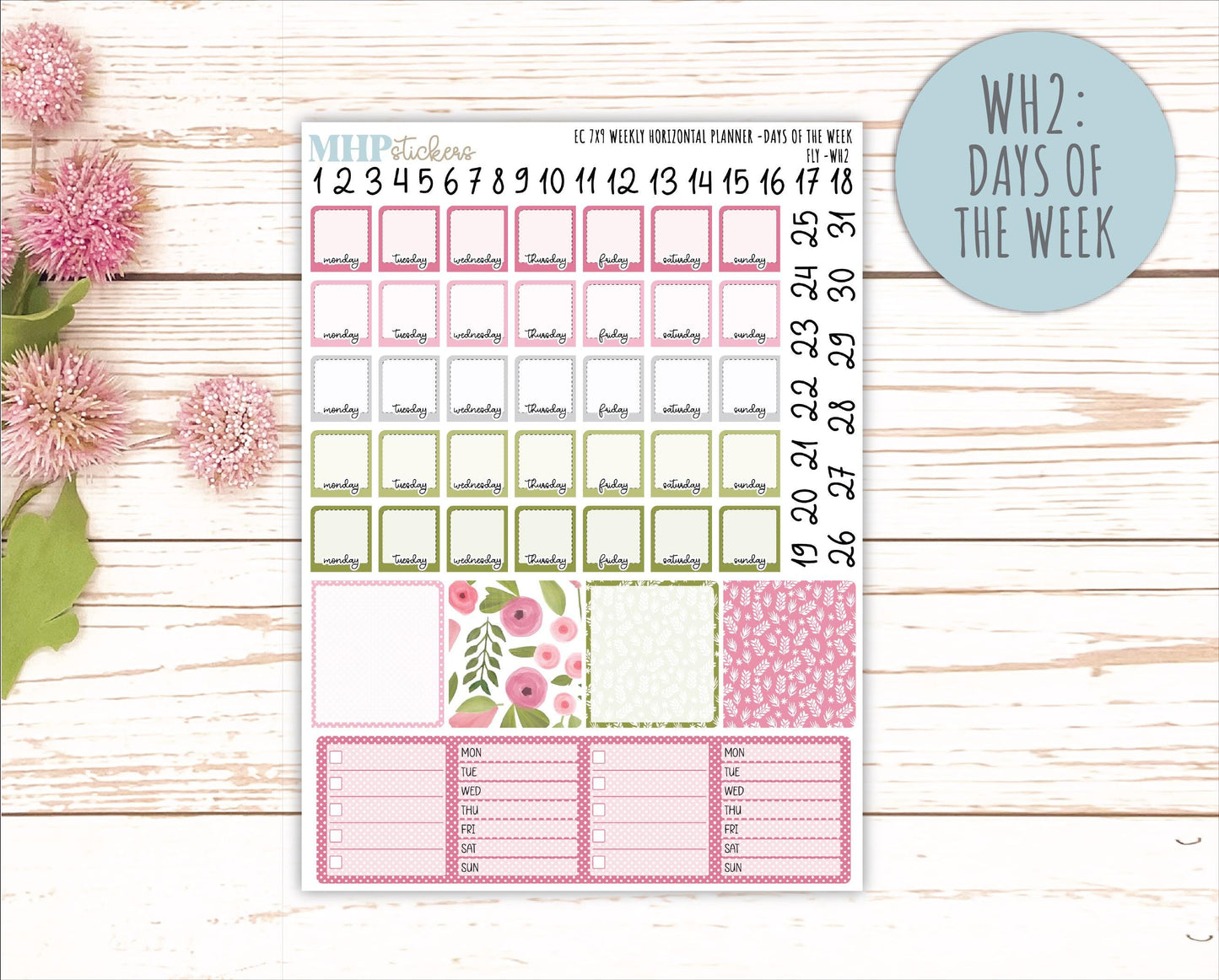 FEBRUARY Weekly Horizontal Planning Kit for 7x9 Erin Condren Planners. 2026 Collection "Fly" || ECWH