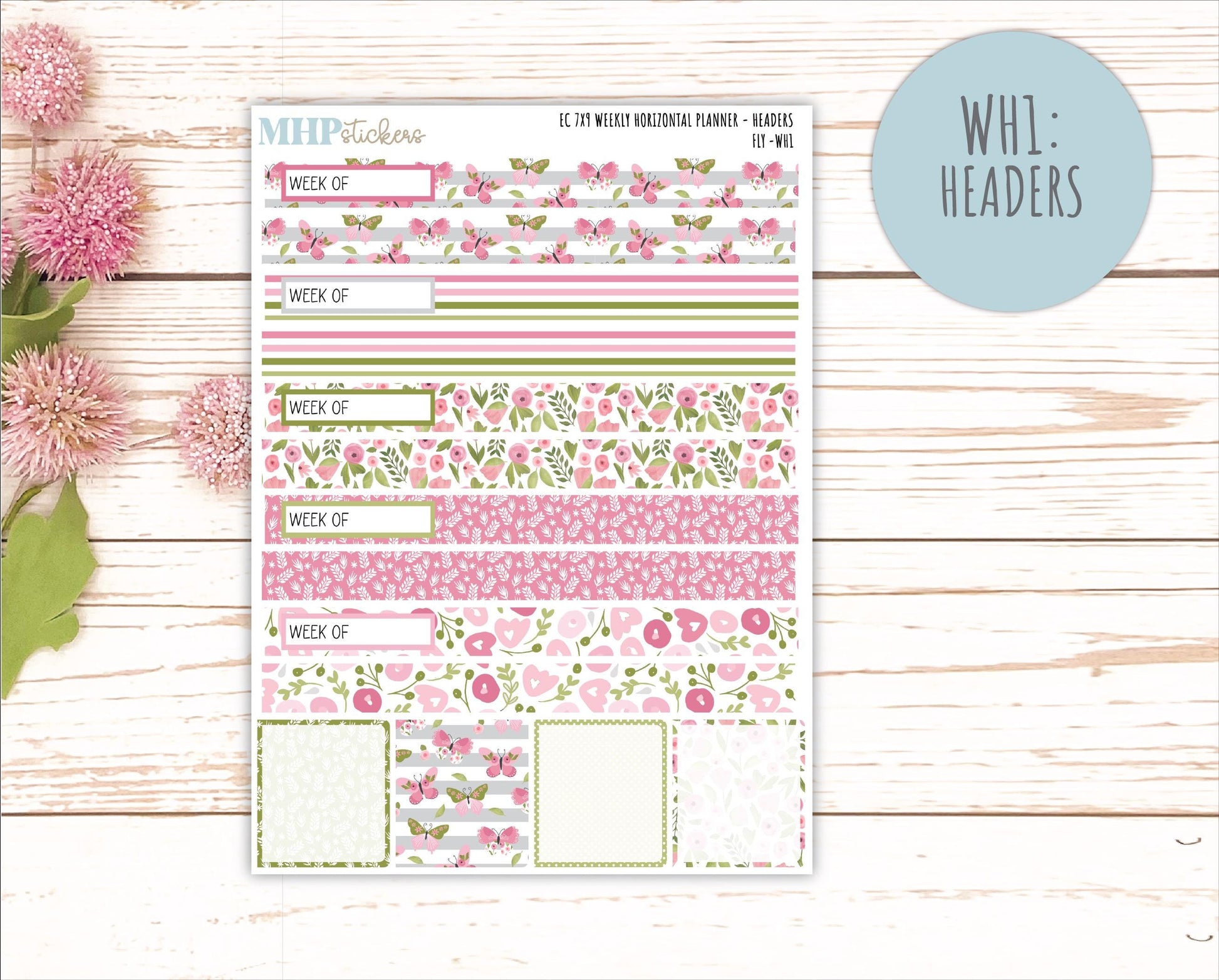 FEBRUARY Weekly Horizontal Planning Kit for 7x9 Erin Condren Planners. 2026 Collection "Fly" || ECWH