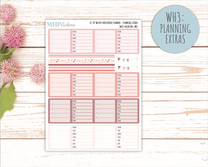 FEBRUARY Weekly Horizontal Planning Kit for 7x9 Erin Condren Planners. 2026 Collection "Sweet Valentine" || ECWH