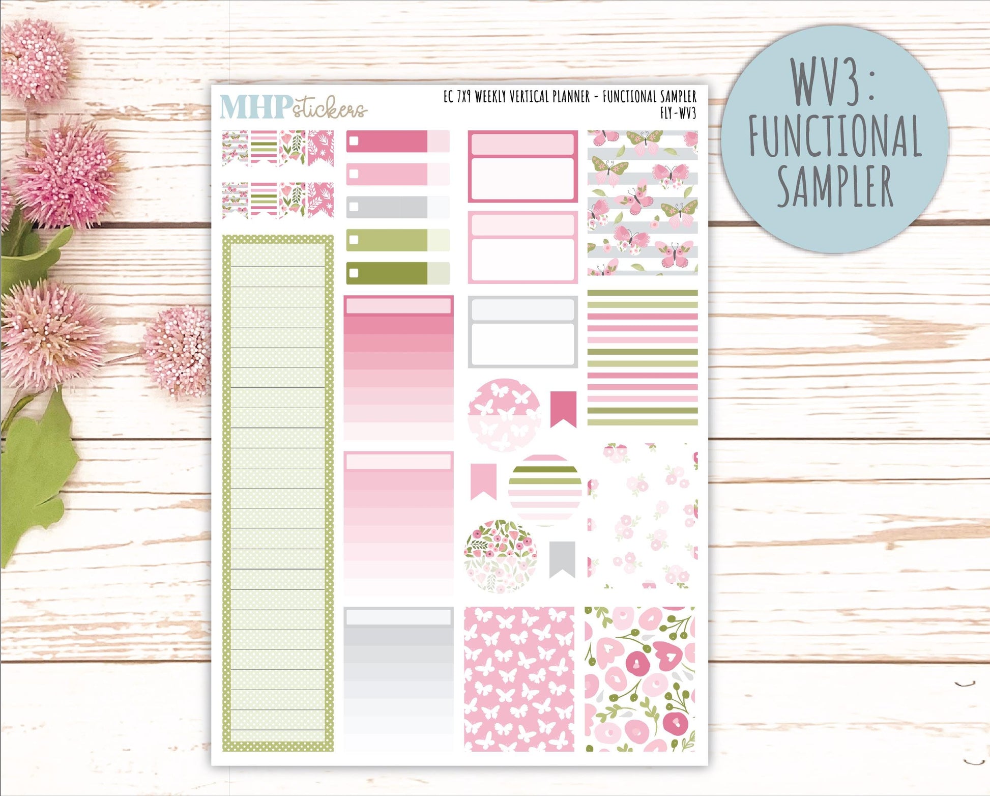 FEBRUARY Weekly Vertical Kits for 7x9 Erin Condren Planners. 2026 Collection "Fly" || ECWV