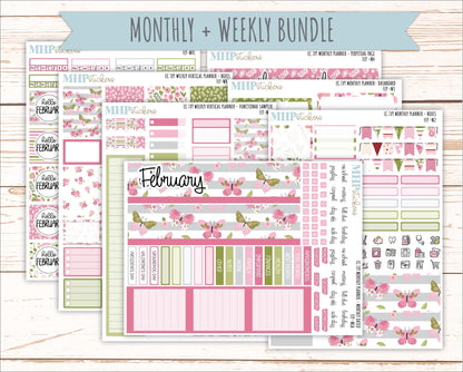 FEBRUARY Weekly Vertical Kits for 7x9 Erin Condren Planners. 2026 Collection "Fly" || ECWV