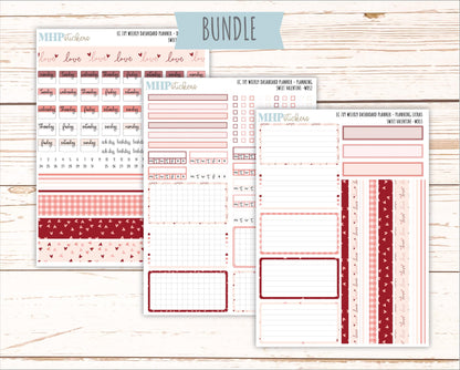 FENRUARY Weekly Dashboard Kit for 7x9 Erin Condren Planners. 2026 Collection "Sweet Valentine" || ECWDS