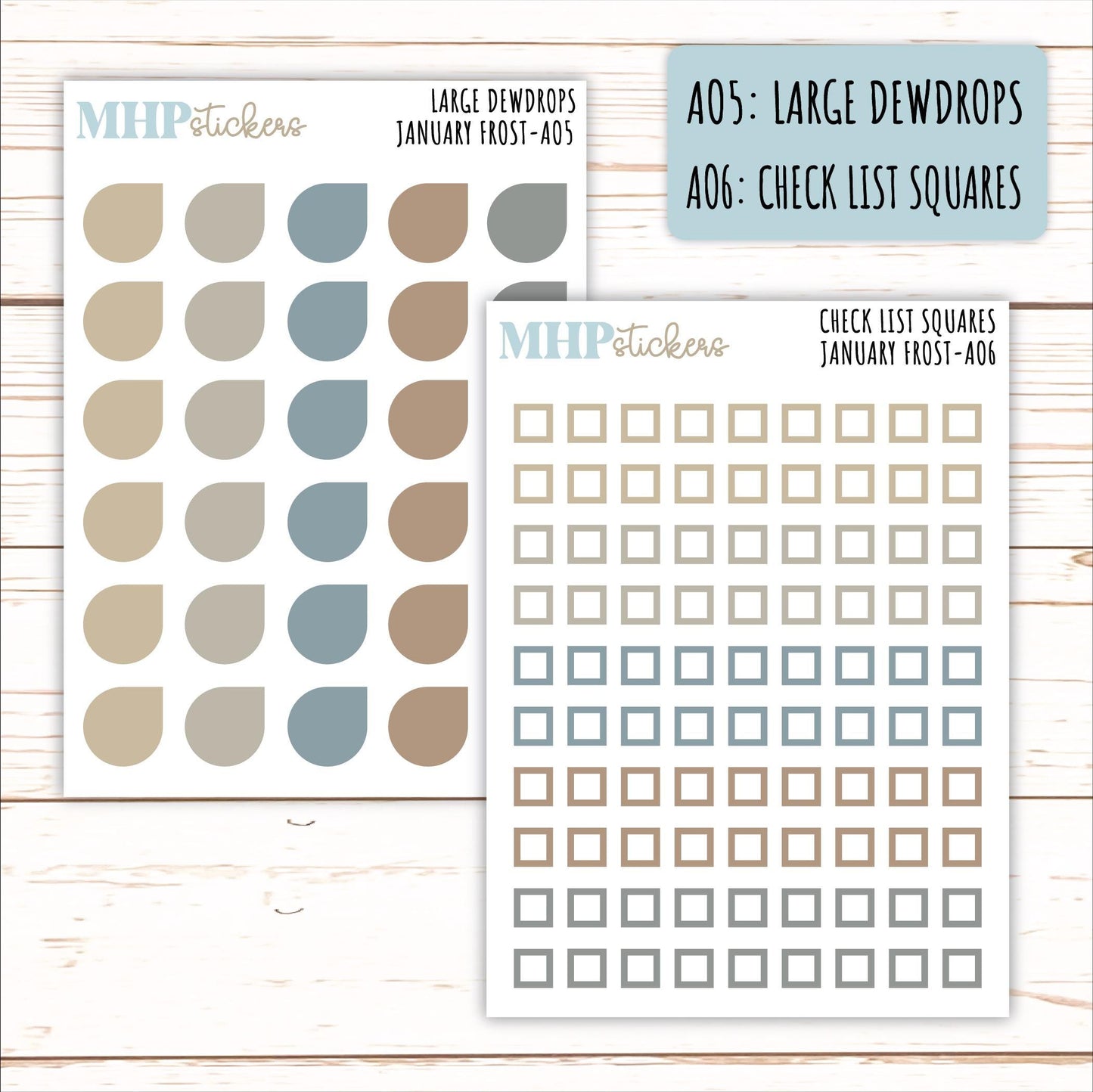 ADD-On's for Monthly Kits "January Frost" || AO-JF