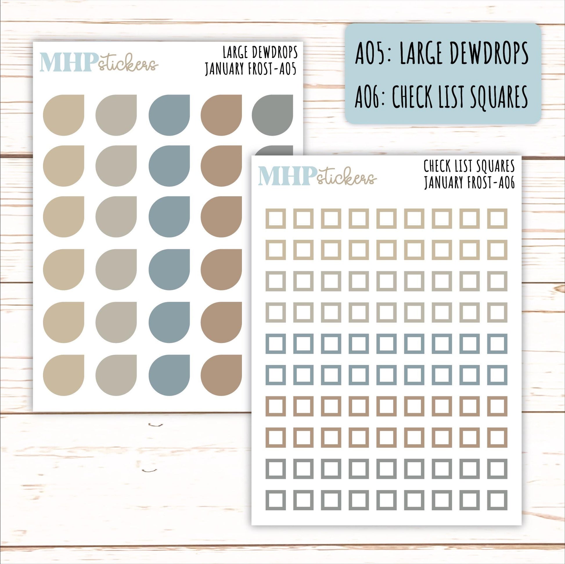 ADD-On's for Monthly Kits "January Frost" || AO-JF
