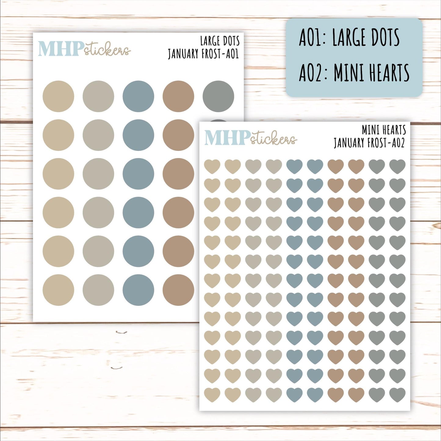 ADD-On's for Monthly Kits "January Frost" || AO-JF