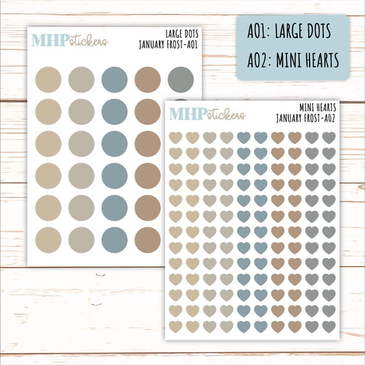 ADD-On's for Monthly Kits "January Frost" || AO-JF