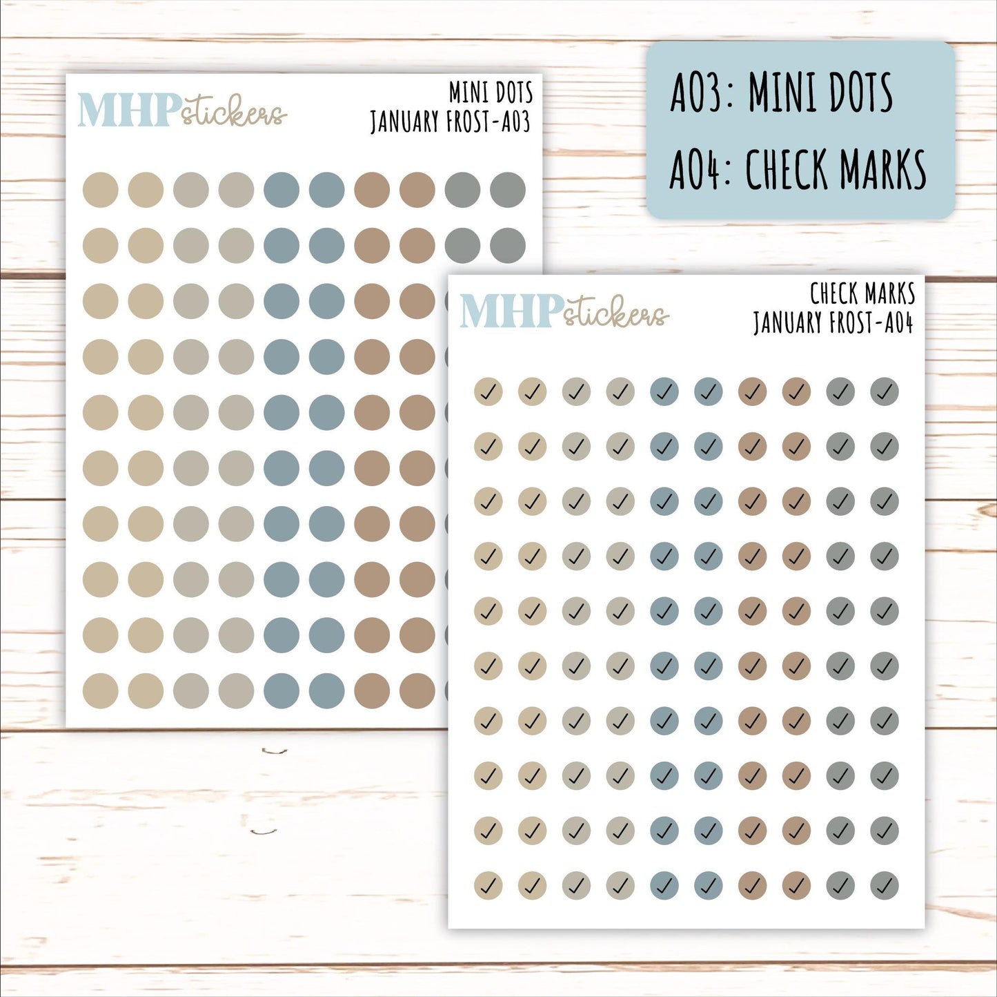 ADD-On's for Monthly Kits "January Frost" || AO-JF