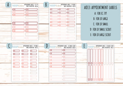 Basic Labels & Habit Trackers. ADD-Ons for Monthly Kits "Sweet Valentine" || AOBL
