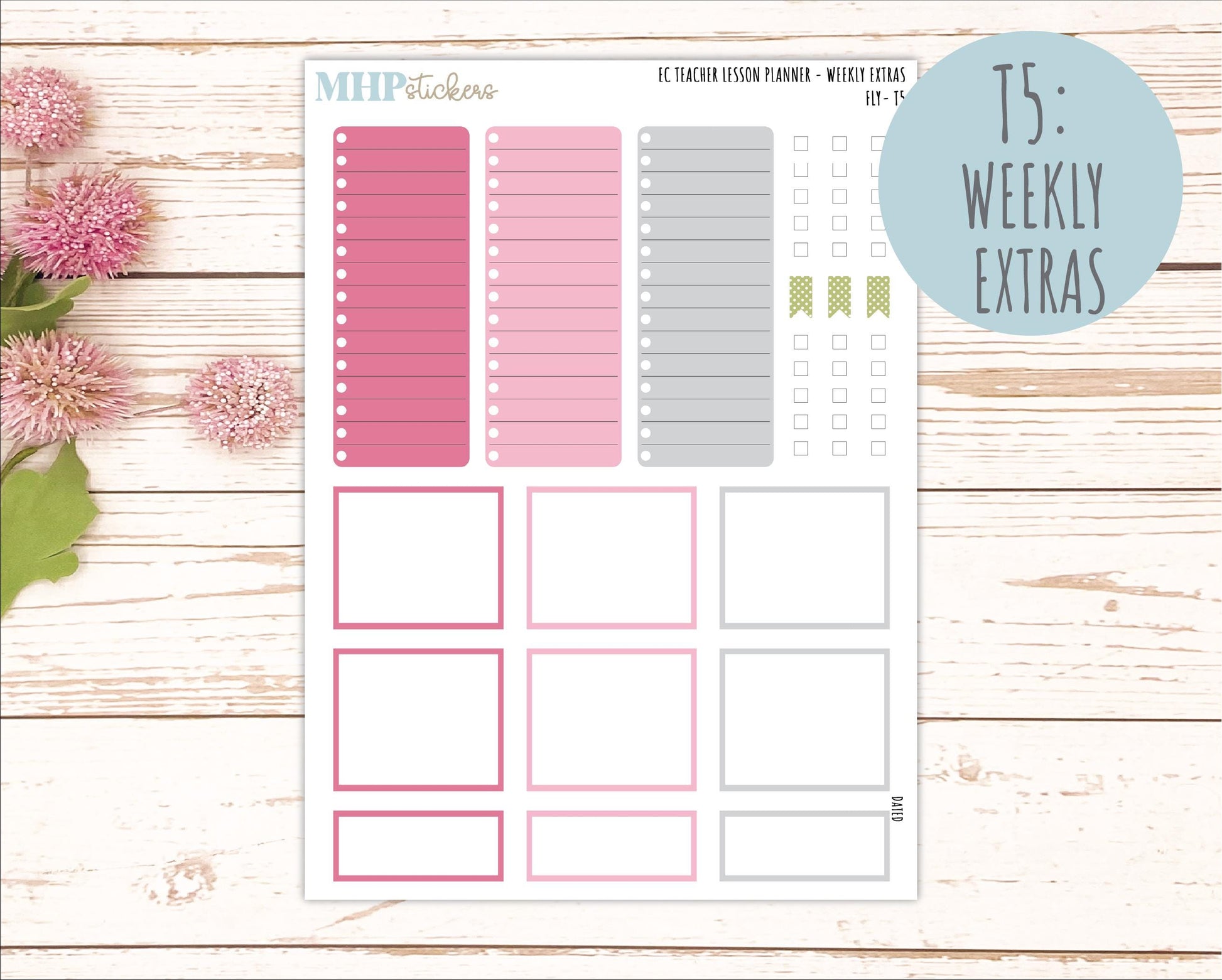 FEBRUARY Stickers for EC Teacher Lesson Planner. 2025 Collection "Fly" || ECT