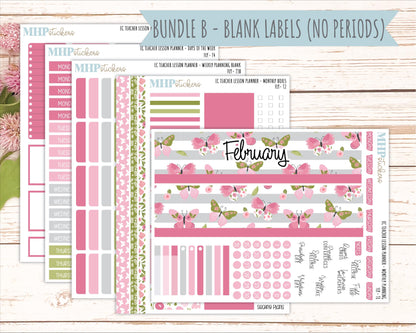 FEBRUARY Stickers for EC Teacher Lesson Planner. 2025 Collection "Fly" || ECT
