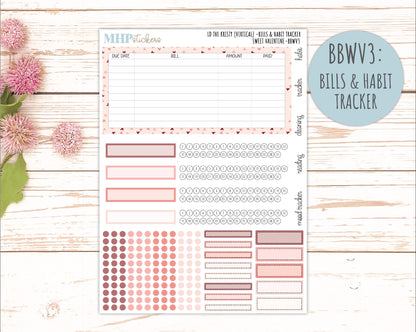 FEBRUARY 2026 Stickers for the Mae & Kristy Laurel Denise Planners (Book Bound Planner) "Sweet Valentine" || BB