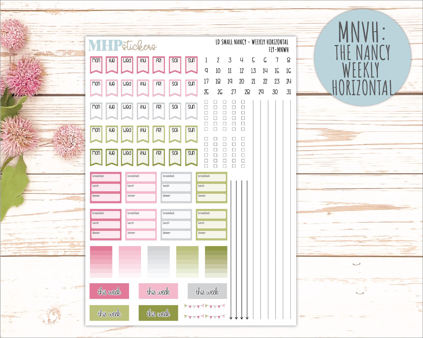 FEBRUARY 20265 Stickers for Small Nancy & Anne Laurel Denise Planners. (Formerly Mini Planner) "Fly" || MN