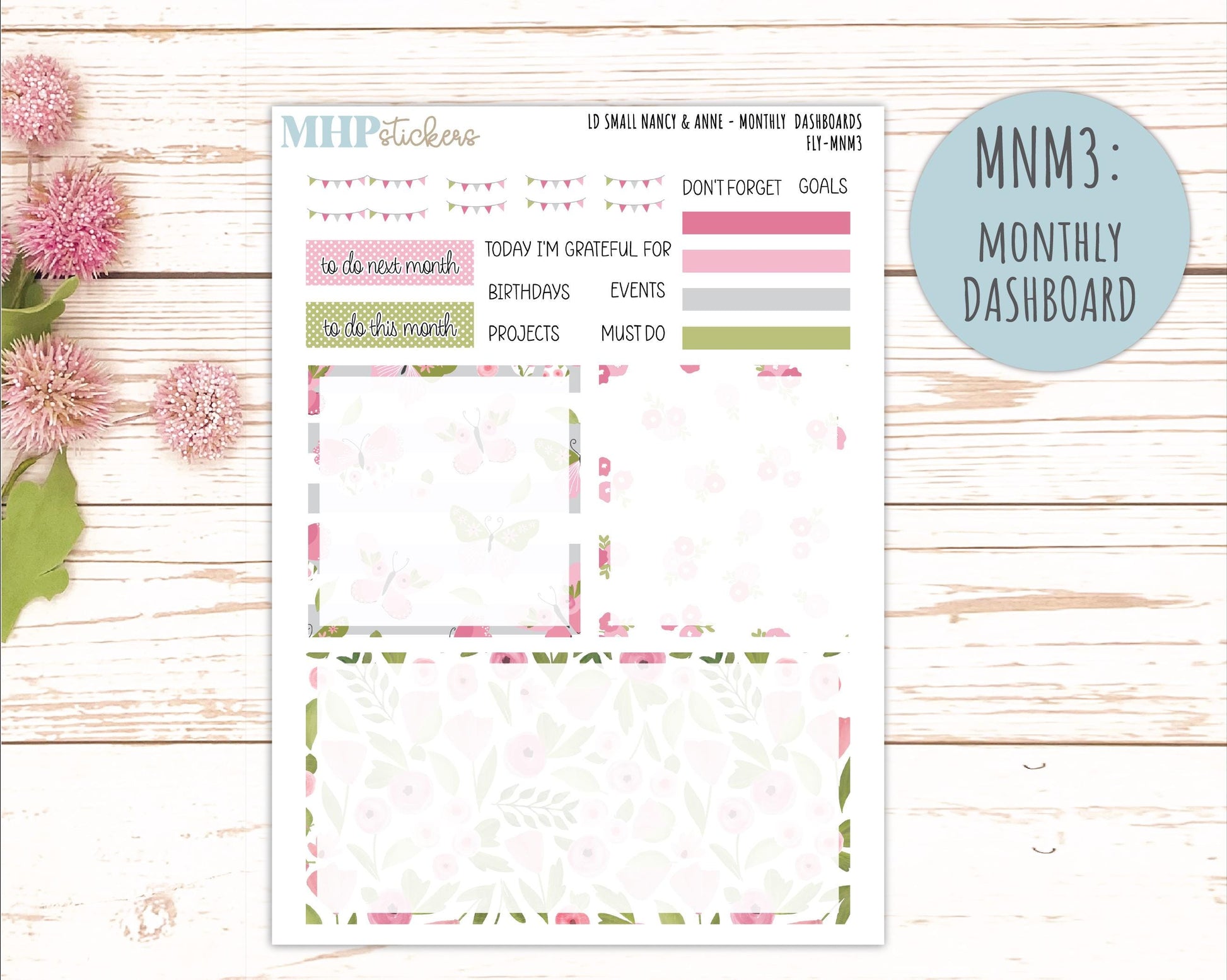 FEBRUARY 20265 Stickers for Small Nancy & Anne Laurel Denise Planners. (Formerly Mini Planner) "Fly" || MN