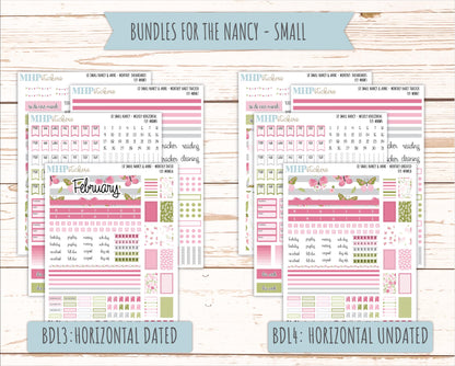 FEBRUARY 20265 Stickers for Small Nancy & Anne Laurel Denise Planners. (Formerly Mini Planner) "Fly" || MN