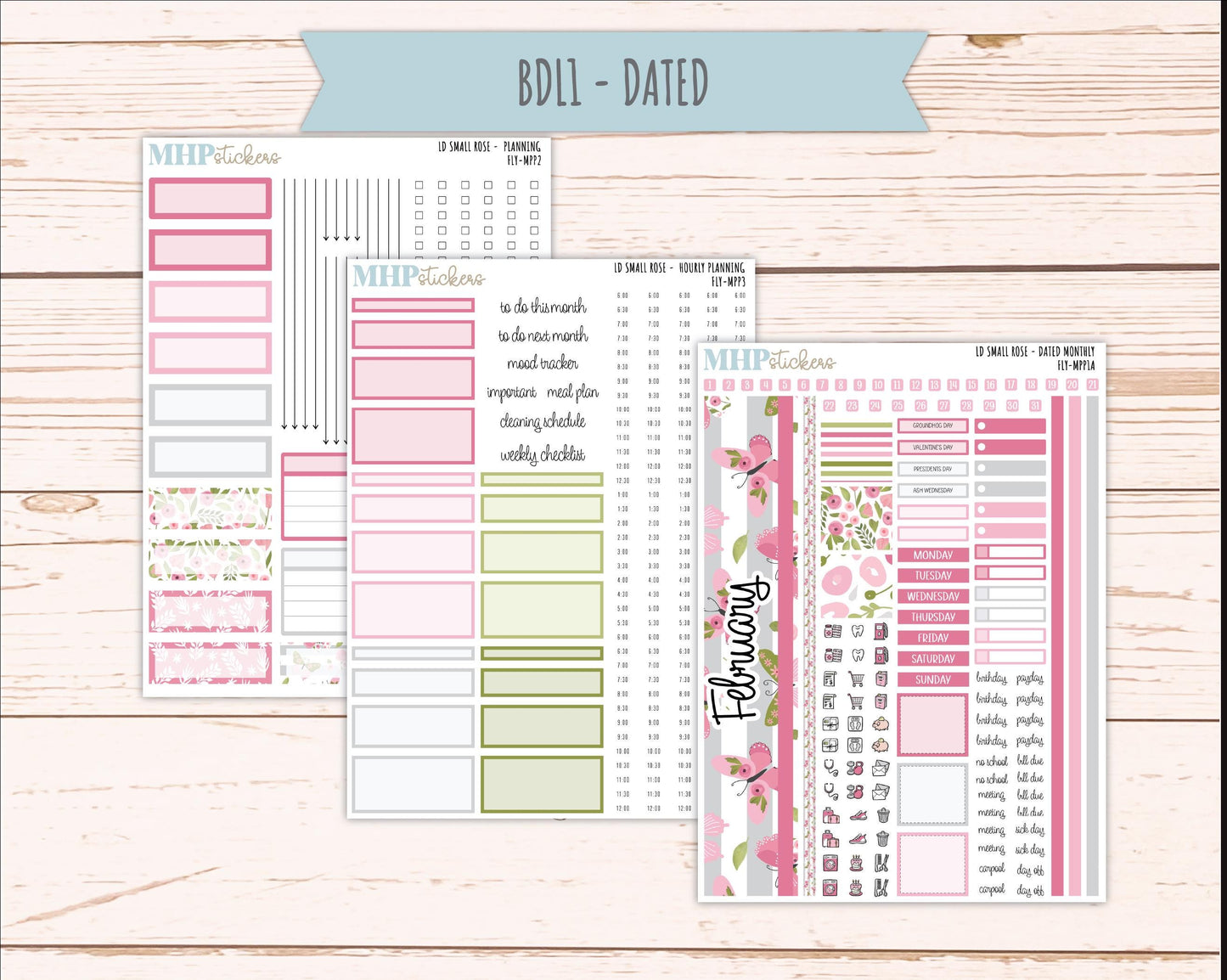 FEBRUARY 2026 Stickers for The Small Rose Laurel Denise Planner (Formerly Mini Project Planner) "Fly" || MPP