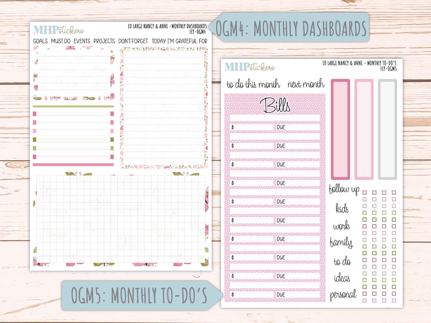 FEBRUARY 2026 Stickers for Large Nancy & Anne Planners (Formerly Original Size). For Laurel Denise Planners. "Fly" || OG