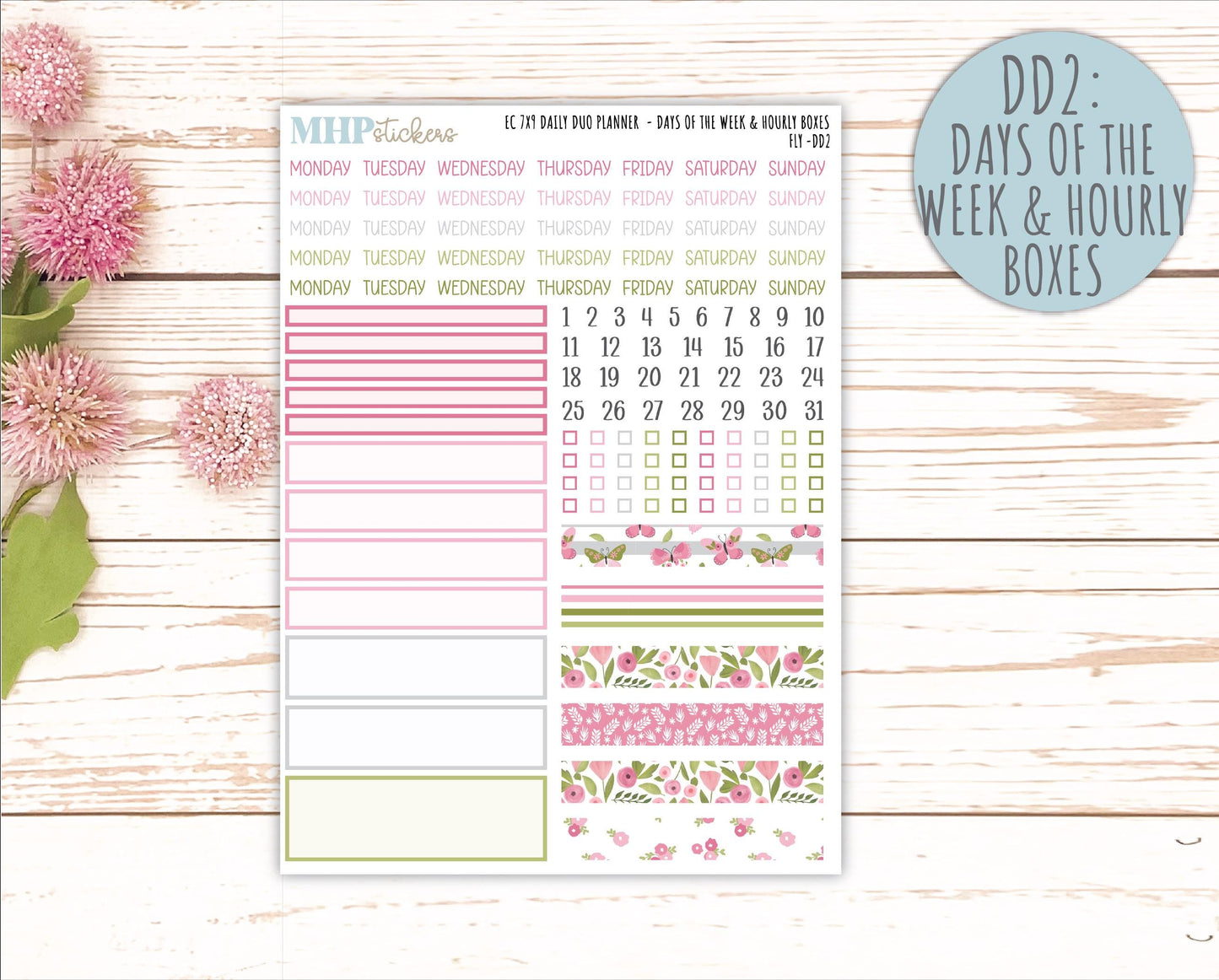 FEBRUARY Daily Duo Sticker Kit for 7x9 Erin Condren Planners. 2026 Collection "Fly" || ECDD
