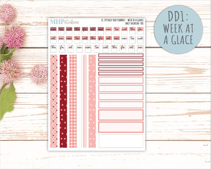 FEBRUARY Daily Duo Sticker Kit for 7x9 Erin Condren Planners. 2026 Collection "Sweet Valentine" || ECDD