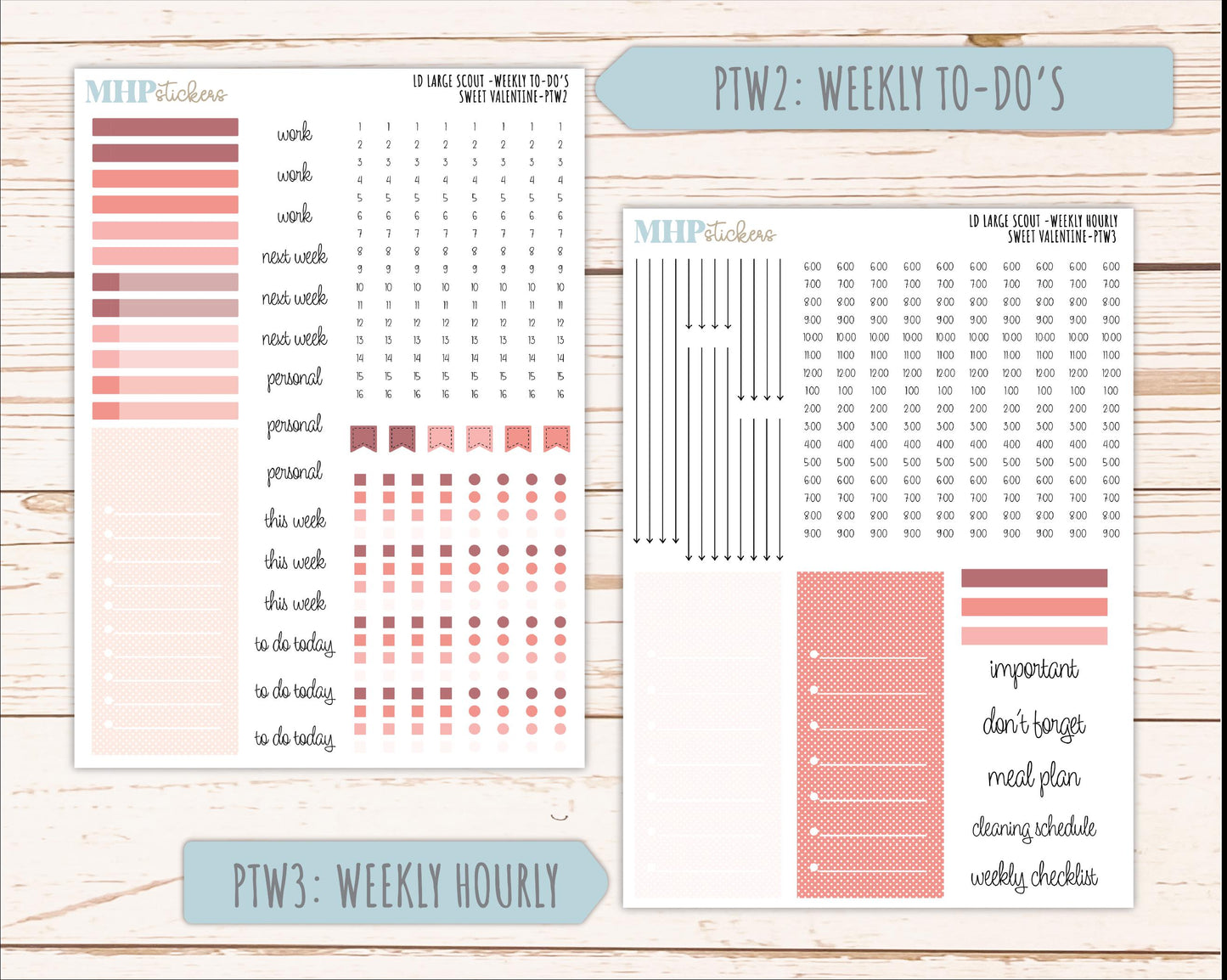 FEBRUARY 2026 Stickers for the Large Scout Planner (formerly Portrait Planner). For Laurel Denise Planners "Sweet Valentine" ||PT